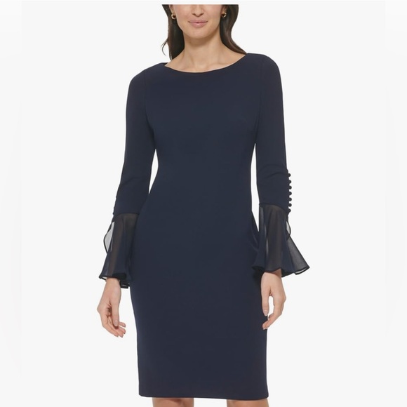 Calvin Klein NWT Petite 10P Black Dress – Classic Elegance - Picture 1 of 11